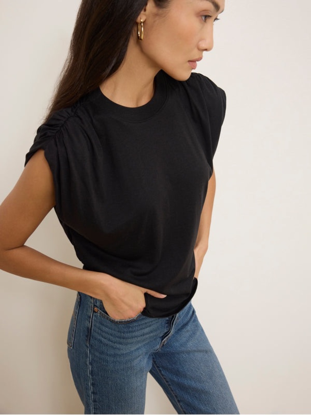 Nation‎ LTD Frankie muscle tee Black Shirt